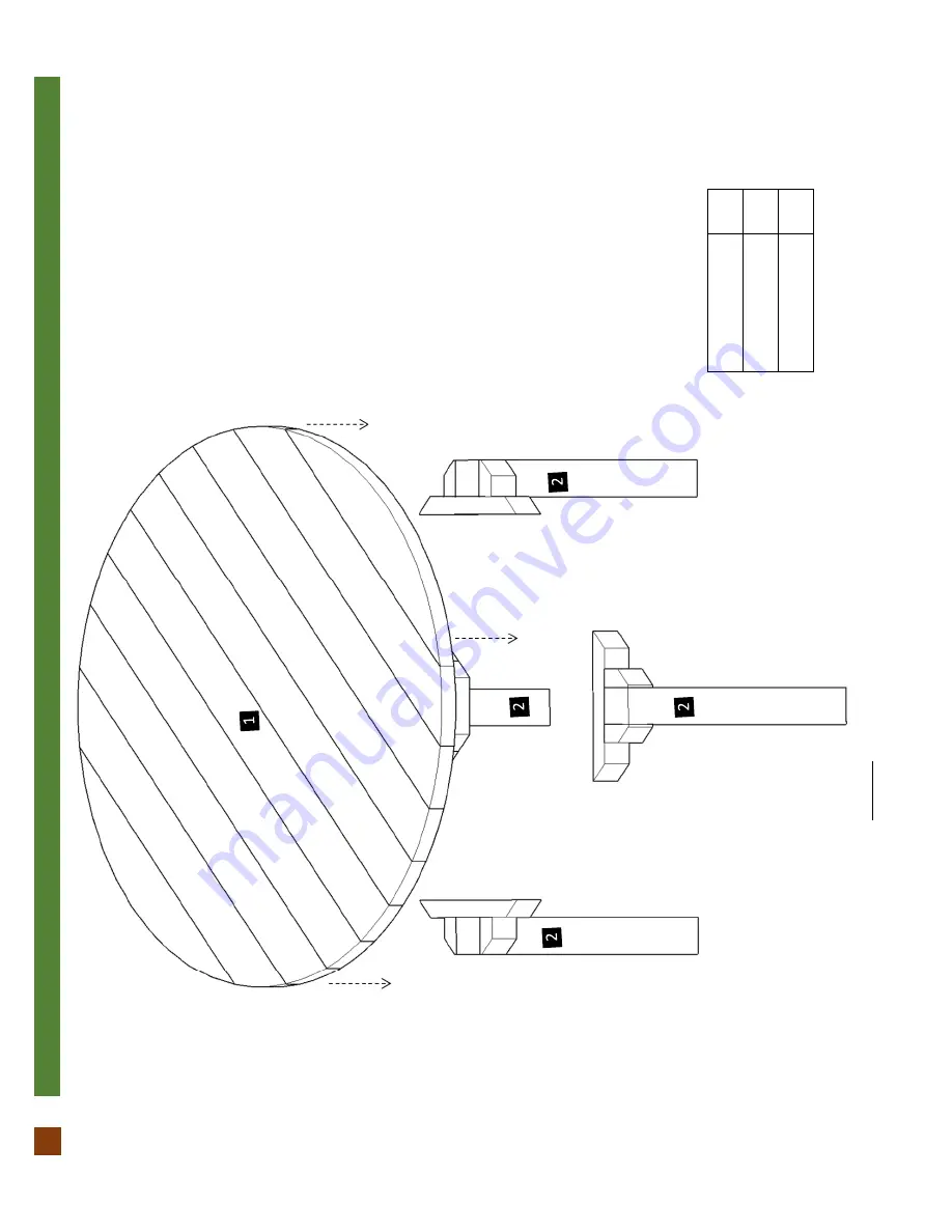 Forever Redwood ROUND OUTDOOR PATIO TABLE Assembly Instructions Download Page 3