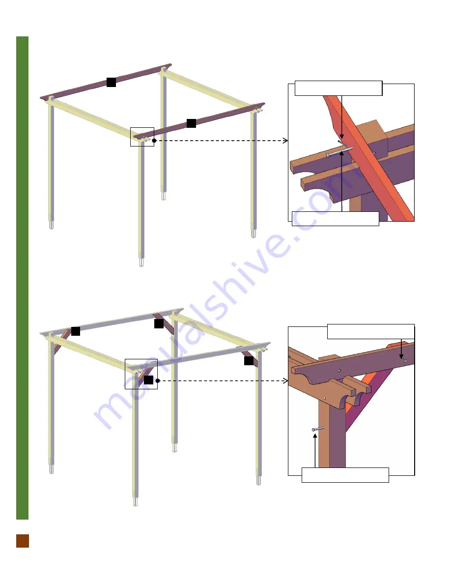 Forever Redwood SMALL GARDEN PERGOLA KIT Assembly Instructions Manual Download Page 7