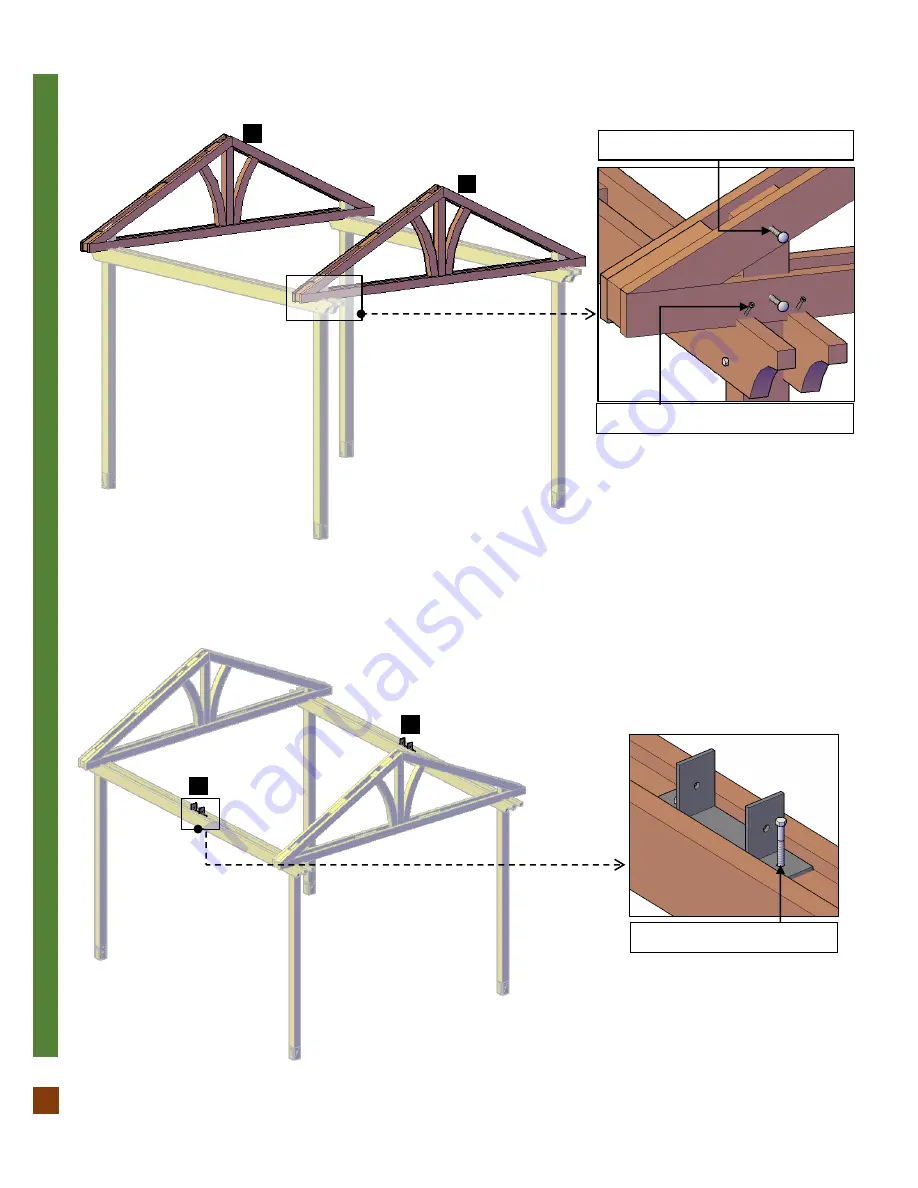 Forever Redwood THE BREEZY SMALL PAVILION Assembly Instructions Manual Download Page 8