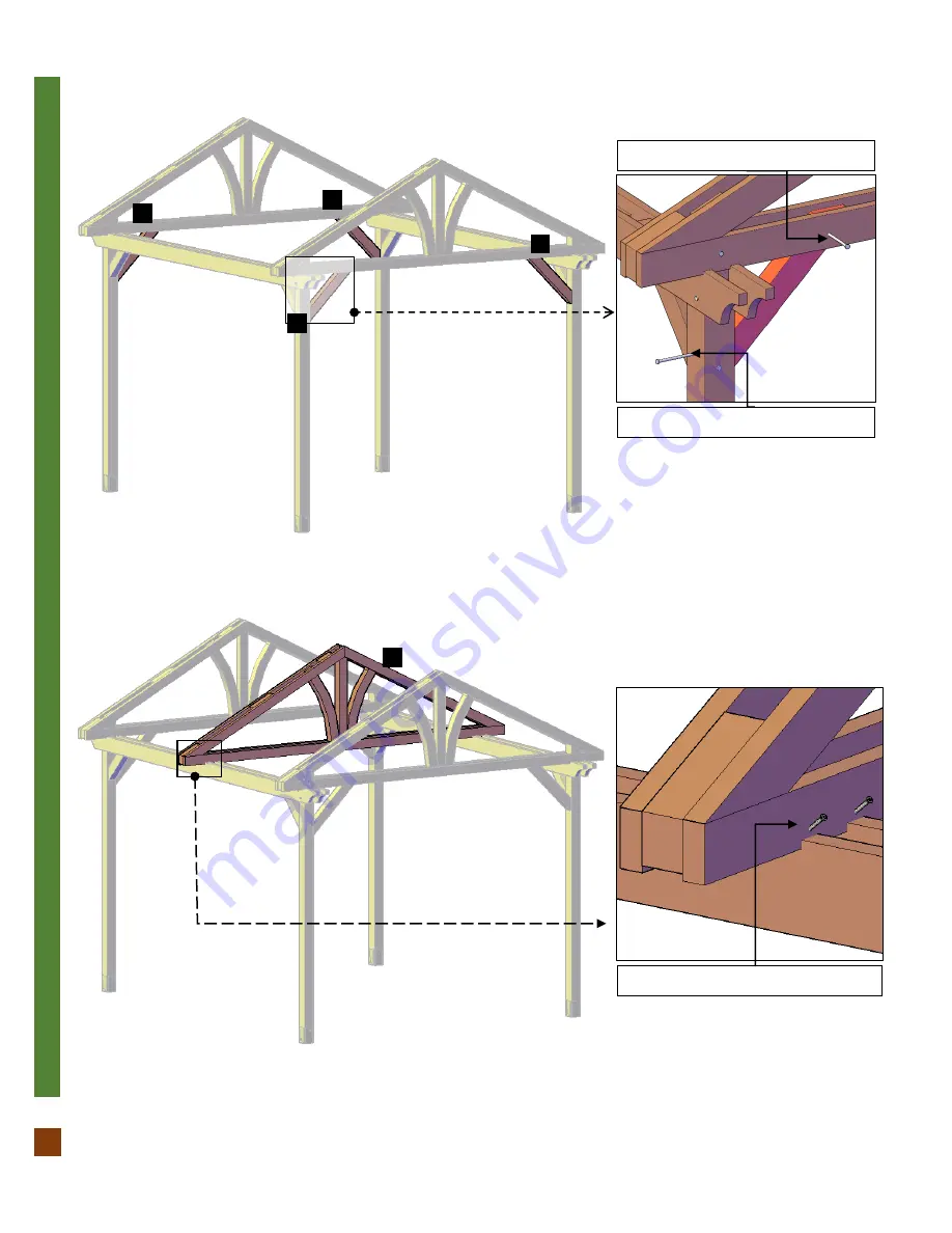 Forever Redwood THE BREEZY SMALL PAVILION Assembly Instructions Manual Download Page 10