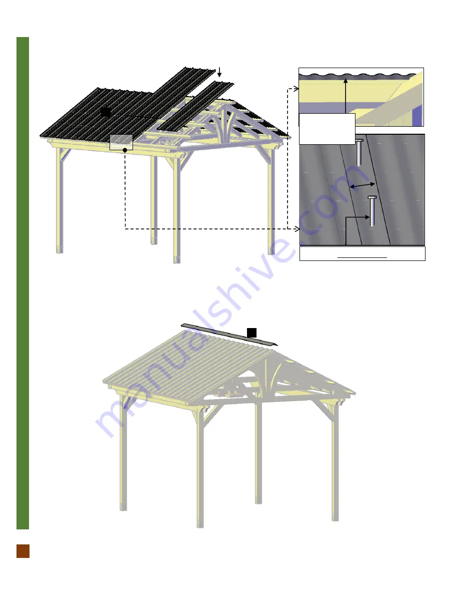 Forever Redwood THE BREEZY SMALL PAVILION Assembly Instructions Manual Download Page 12