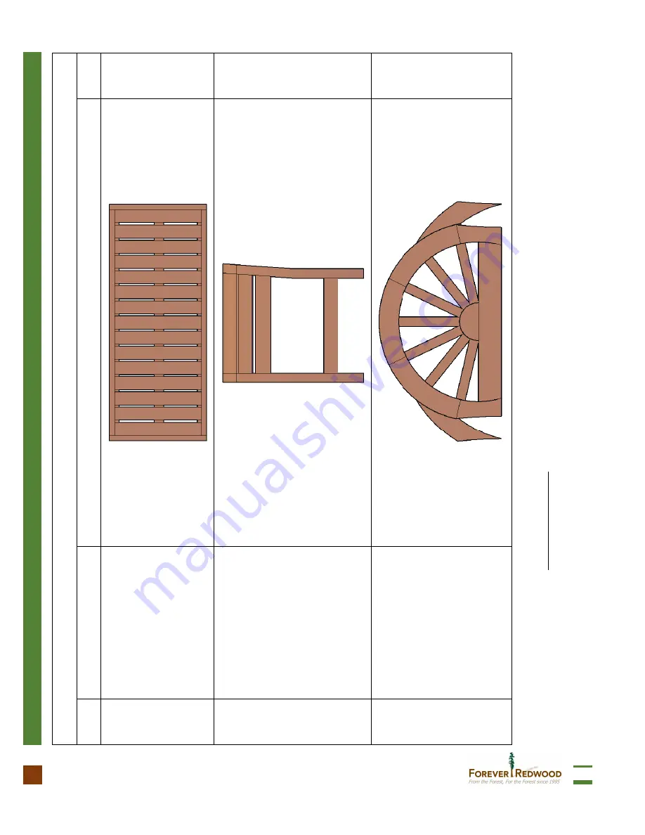 Forever Redwood THE DAWN BENCH Assembly Instructions Manual Download Page 2