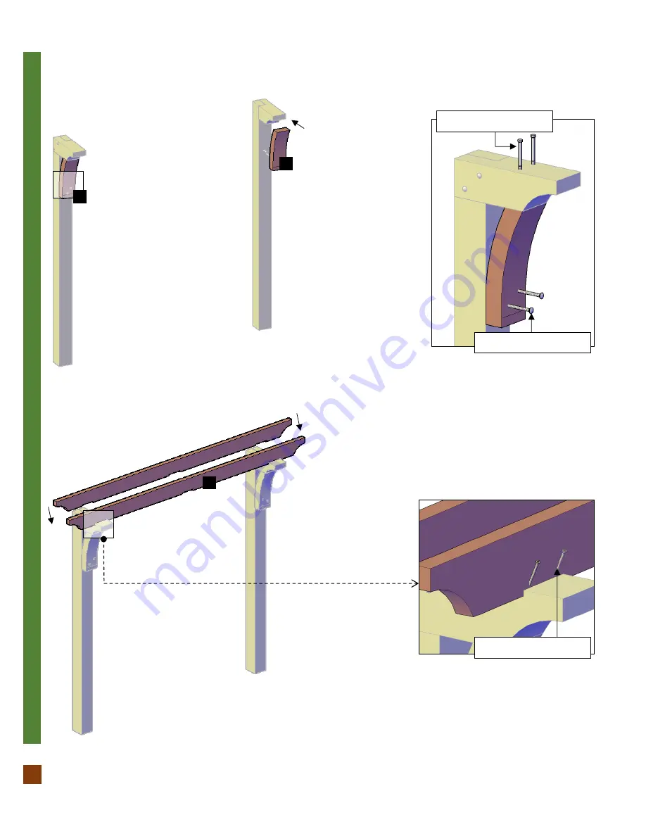 Forever Redwood THE GARAGE ARBOR KITS Assembly Instructions Manual Download Page 6