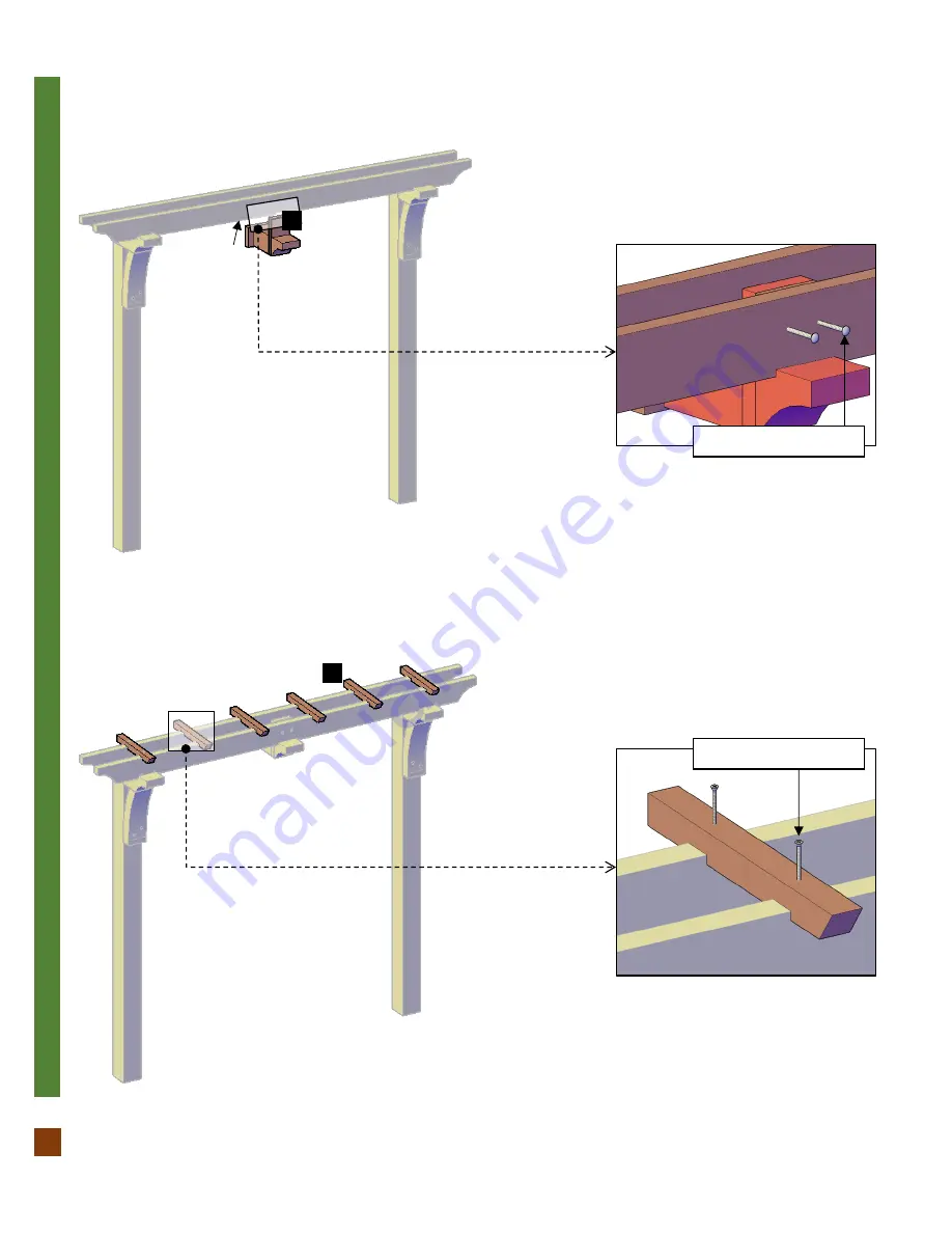 Forever Redwood THE GARAGE ARBOR KITS Assembly Instructions Manual Download Page 7