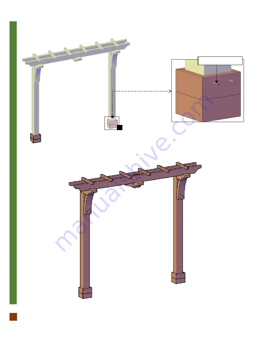 Forever Redwood THE GARAGE ARBOR KITS Assembly Instructions Manual Download Page 8