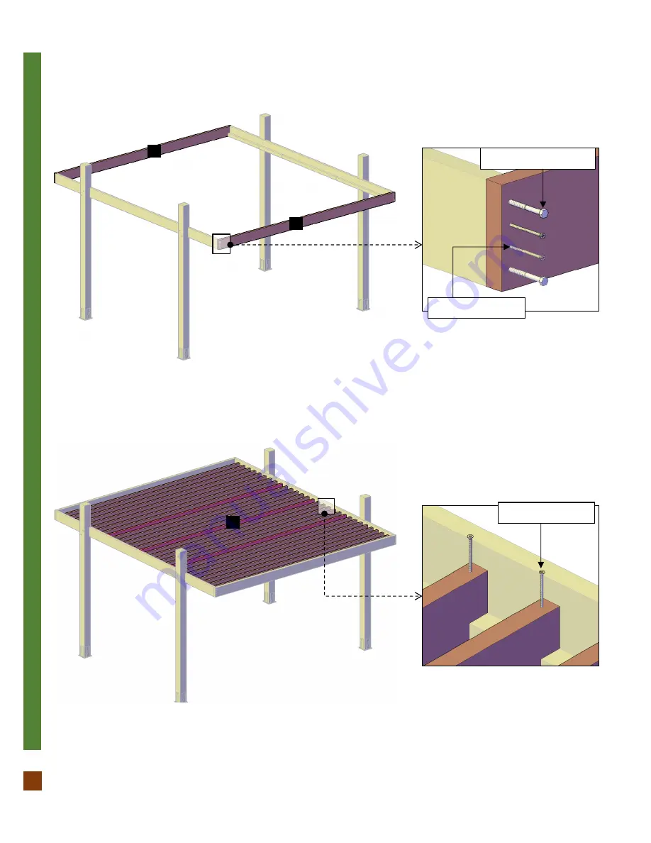 Forever Redwood THE L.A. MODERN PERGOLA Assembly Instructions Manual Download Page 7