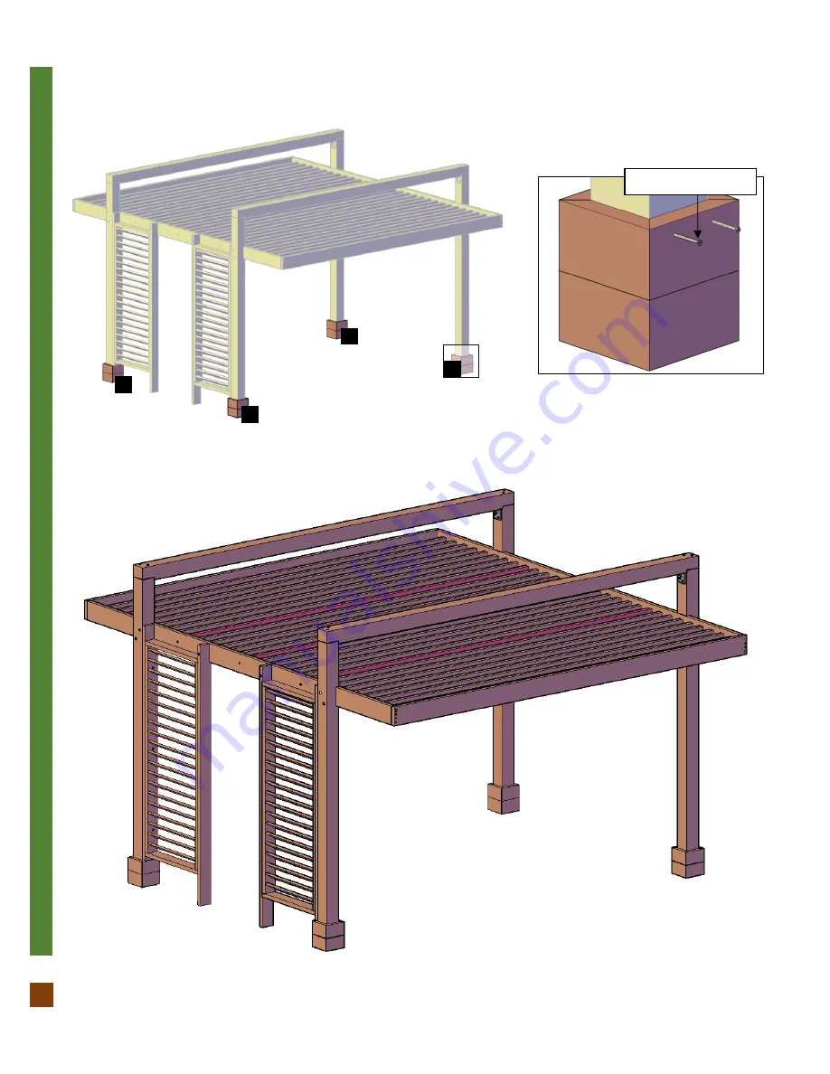 Forever Redwood THE L.A. MODERN PERGOLA Assembly Instructions Manual Download Page 10