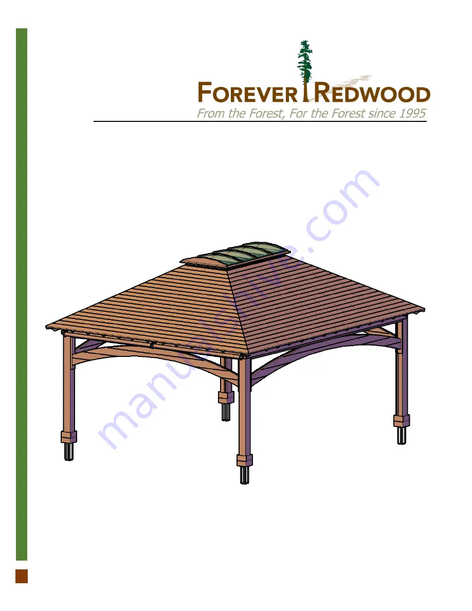 Forever Redwood THE LORETO PAVILION Assembly Instructions Manual Download Page 1