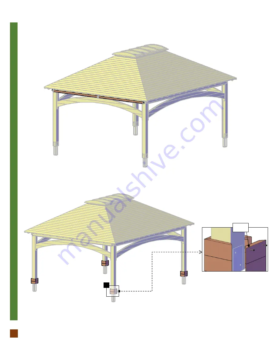 Forever Redwood THE LORETO PAVILION Assembly Instructions Manual Download Page 15