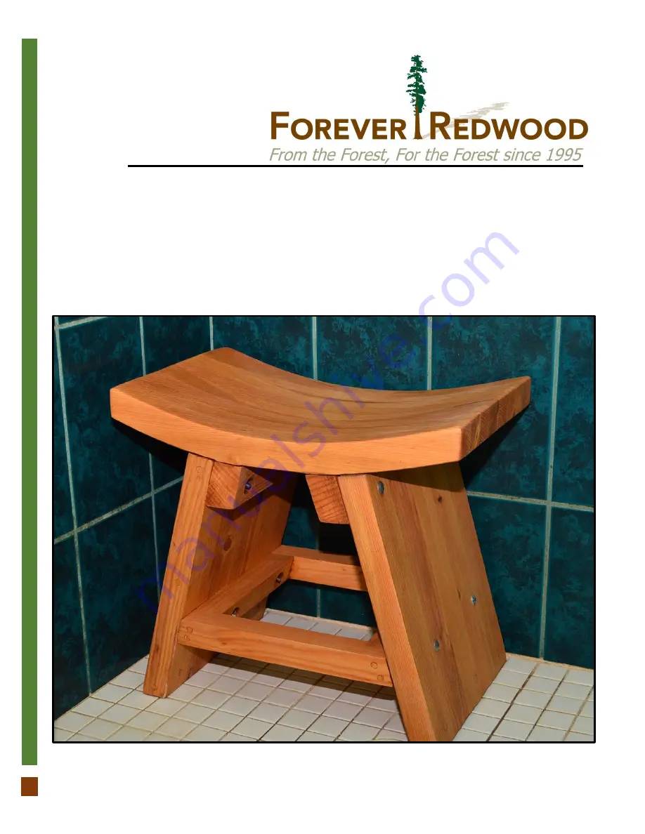 Forever Redwood THE SANCTUARY WOOD SHOWER BENCH Assembly Instructions Download Page 1