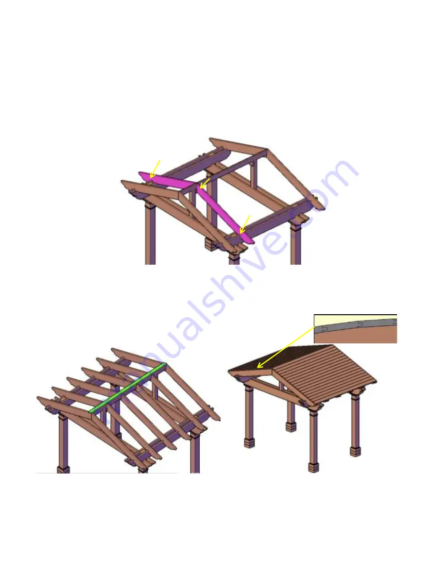 Forever Redwood THE STOA PAVILIONS Assembly Instructions Manual Download Page 7