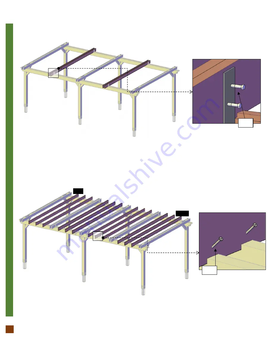 Forever Redwood THE SUNSET PATIO PAVILION Assembly Instructions Manual Download Page 13