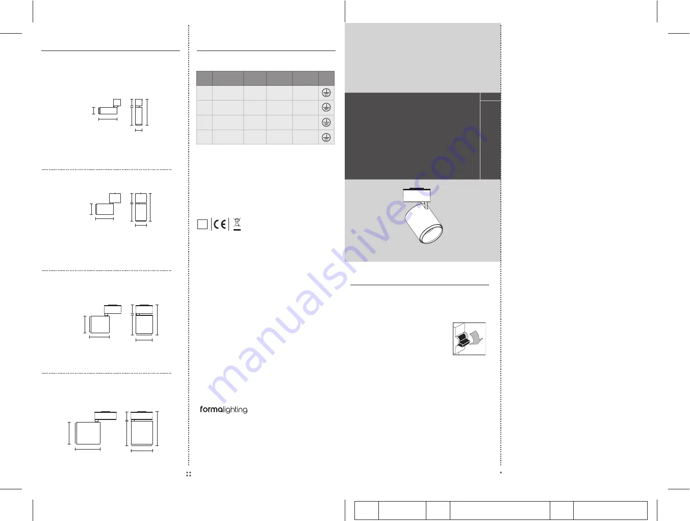 FormaLighting ZERO DUE 40 Installation Instruction Download Page 1