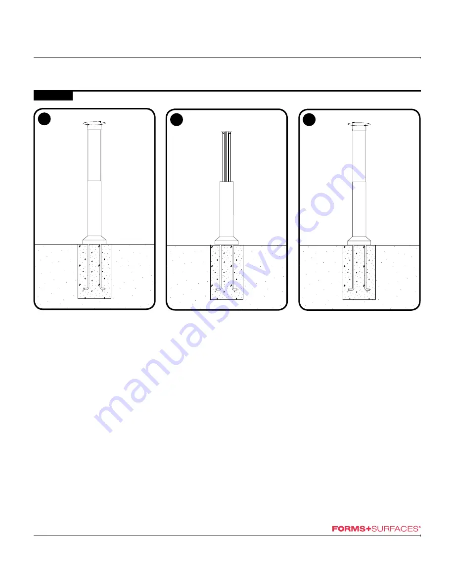 Forms + Surfaces LIGHT COLUMN BOLLARD Installation Instructions Download Page 3