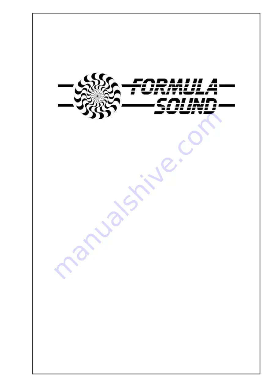 Formula Sound GUARDIAN CX10 User Manual Download Page 1