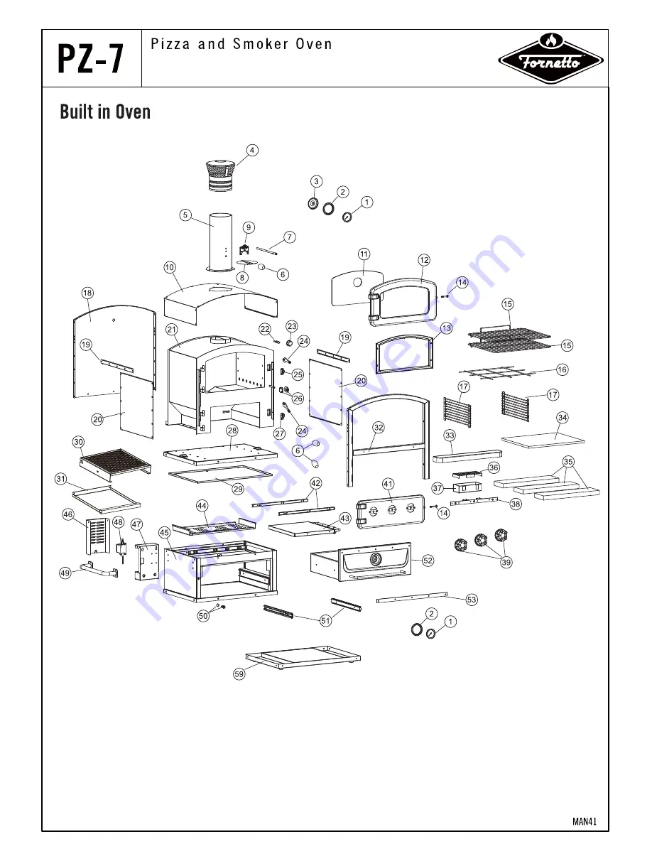 Fornetto PZ-7 Operating Manual Download Page 41