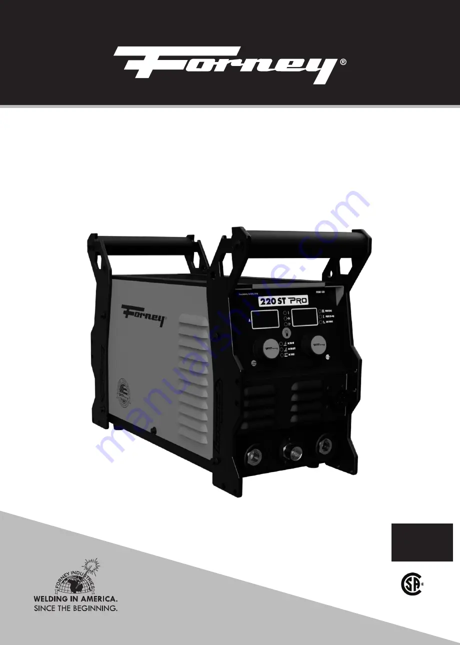 Forney 220 ST Operating Manual Download Page 1