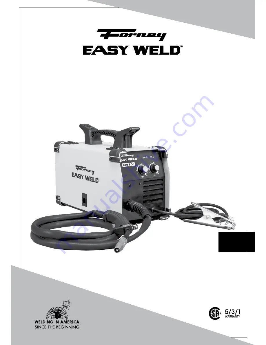 Forney Easy Weld 140FC-i Operating Manual Download Page 50