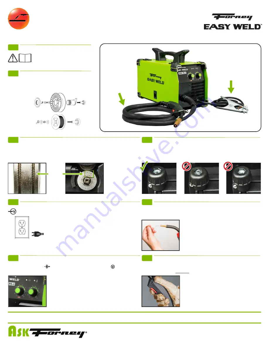 Forney Easy Weld 261 Quick Start Manual Download Page 3