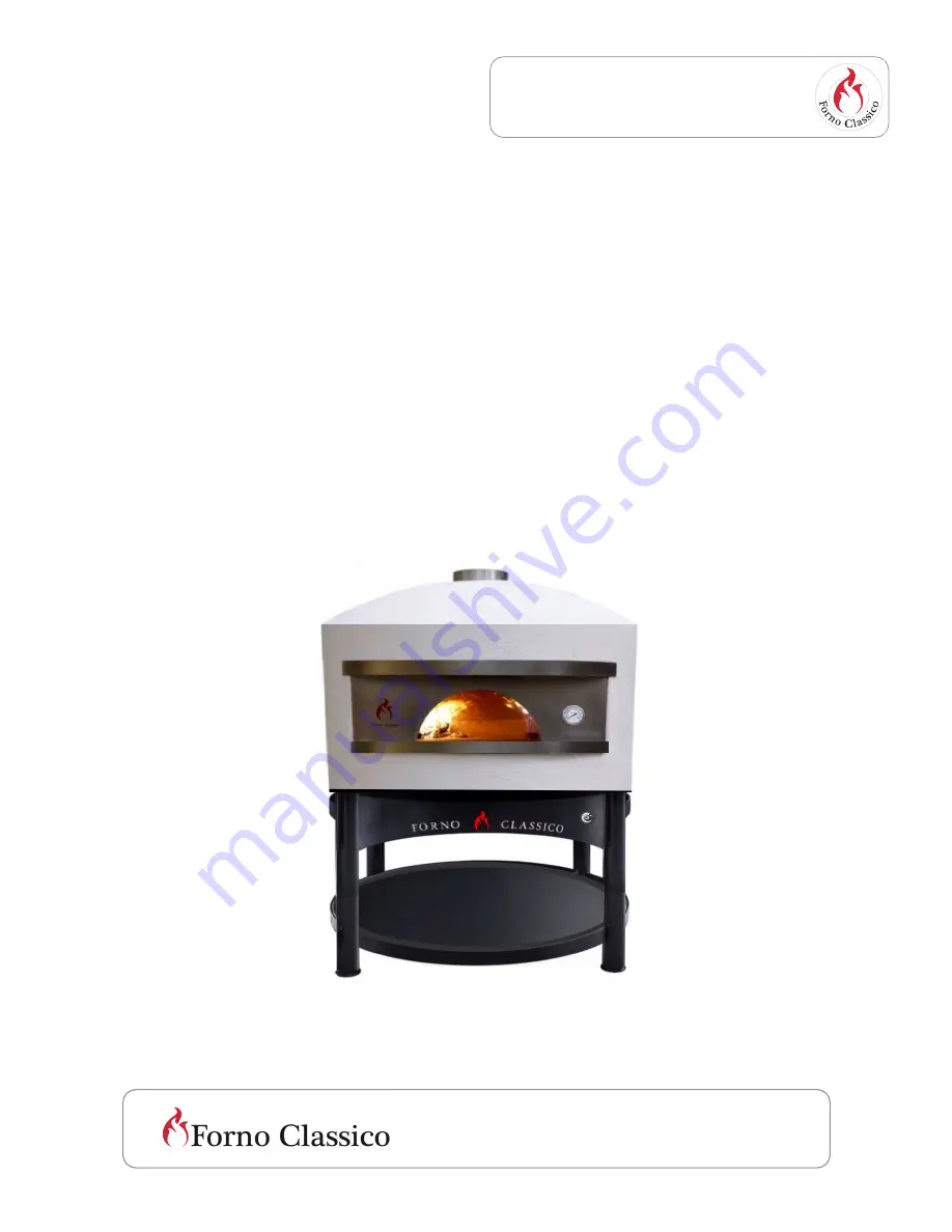 Forno Classico Colosso 100 Installation And Operation Manual Download Page 3