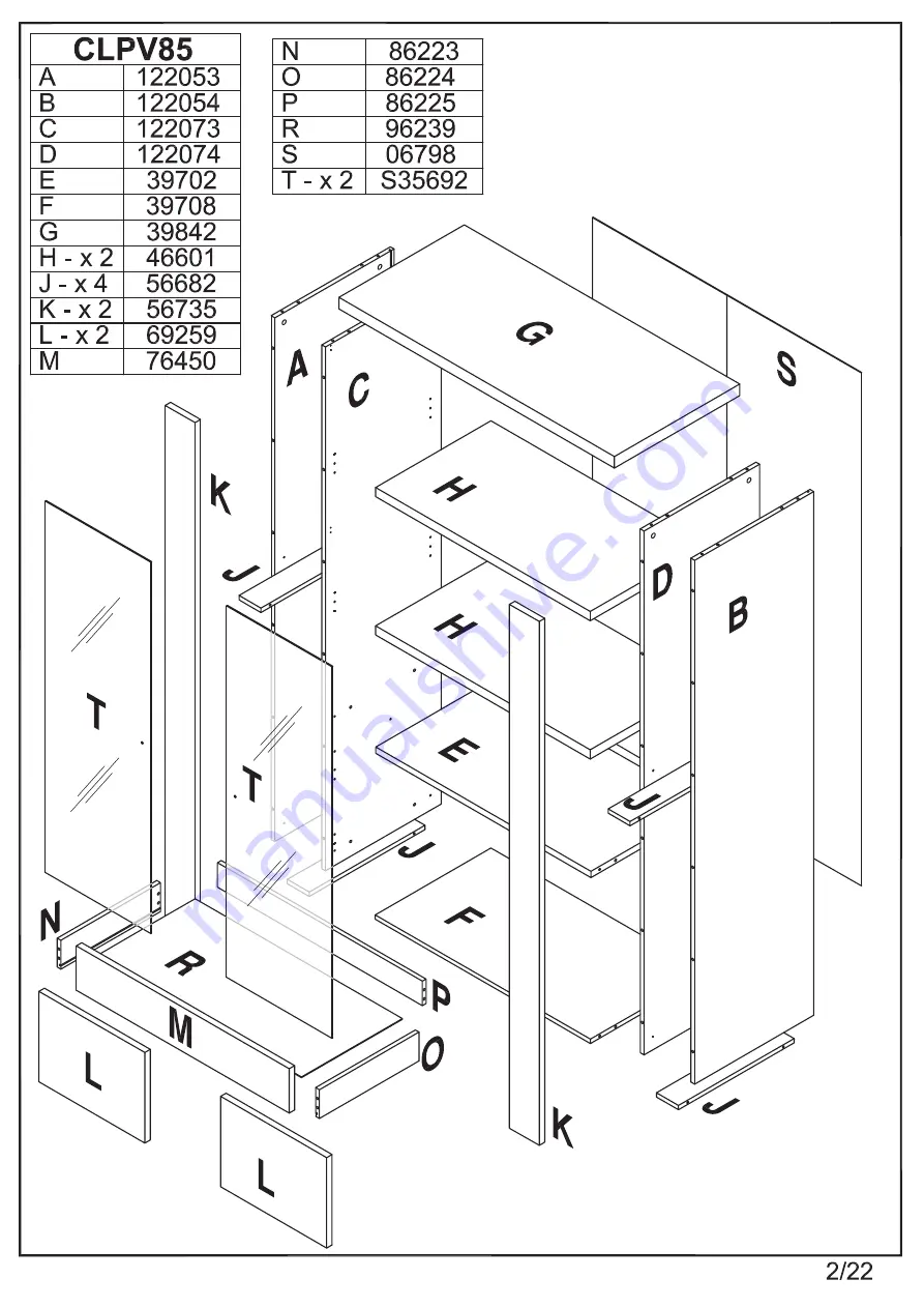 Forte CLPV85 Assembling Instruction Download Page 2