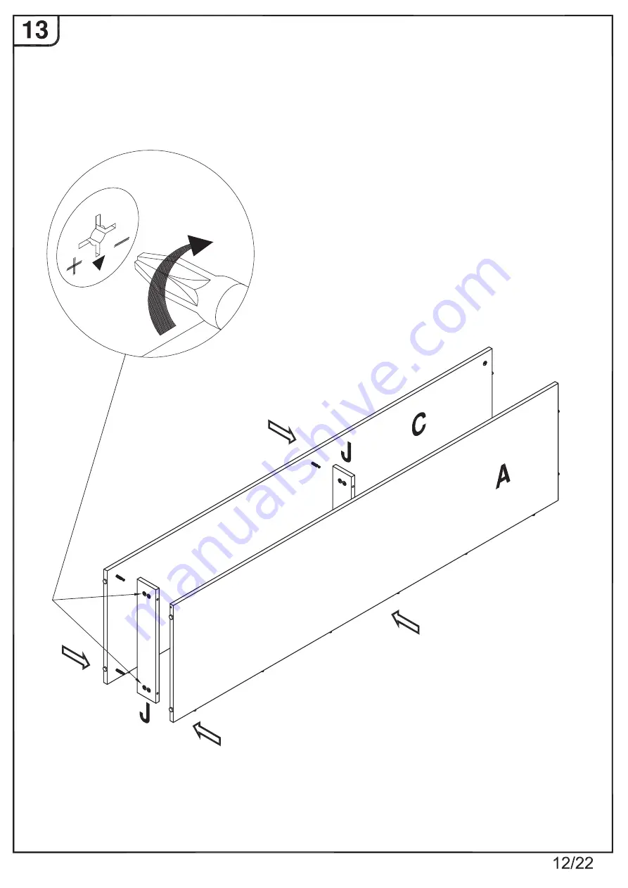 Forte CLPV85 Assembling Instruction Download Page 12