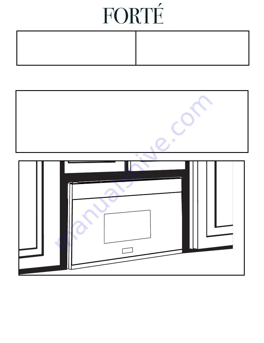 Forte F2413MV5SS Installation Instructions Manual Download Page 1