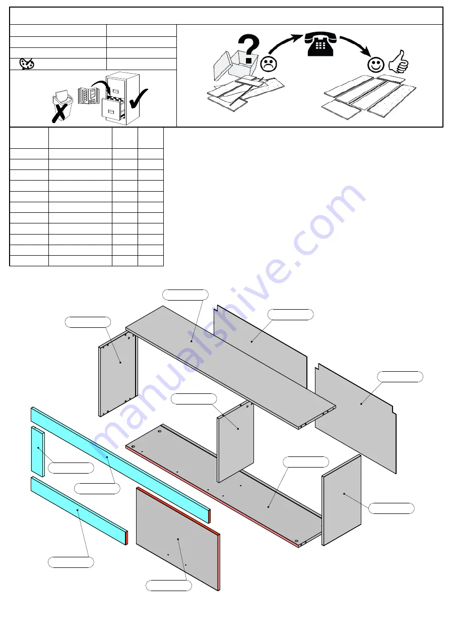 Forte NGRM011-0001 Assembling Instruction Download Page 4