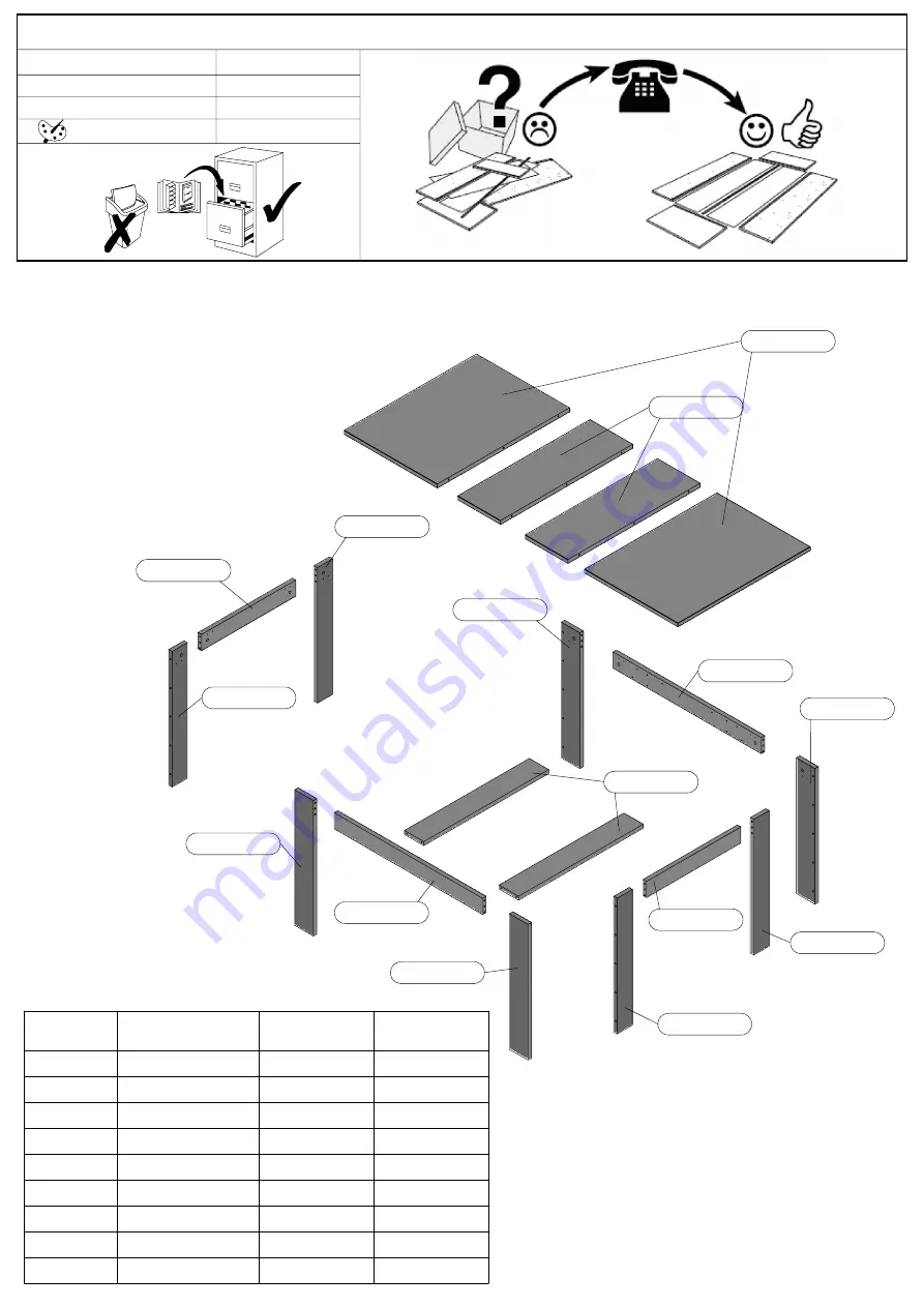 Forte TMST142 Assembly Instructions Manual Download Page 4