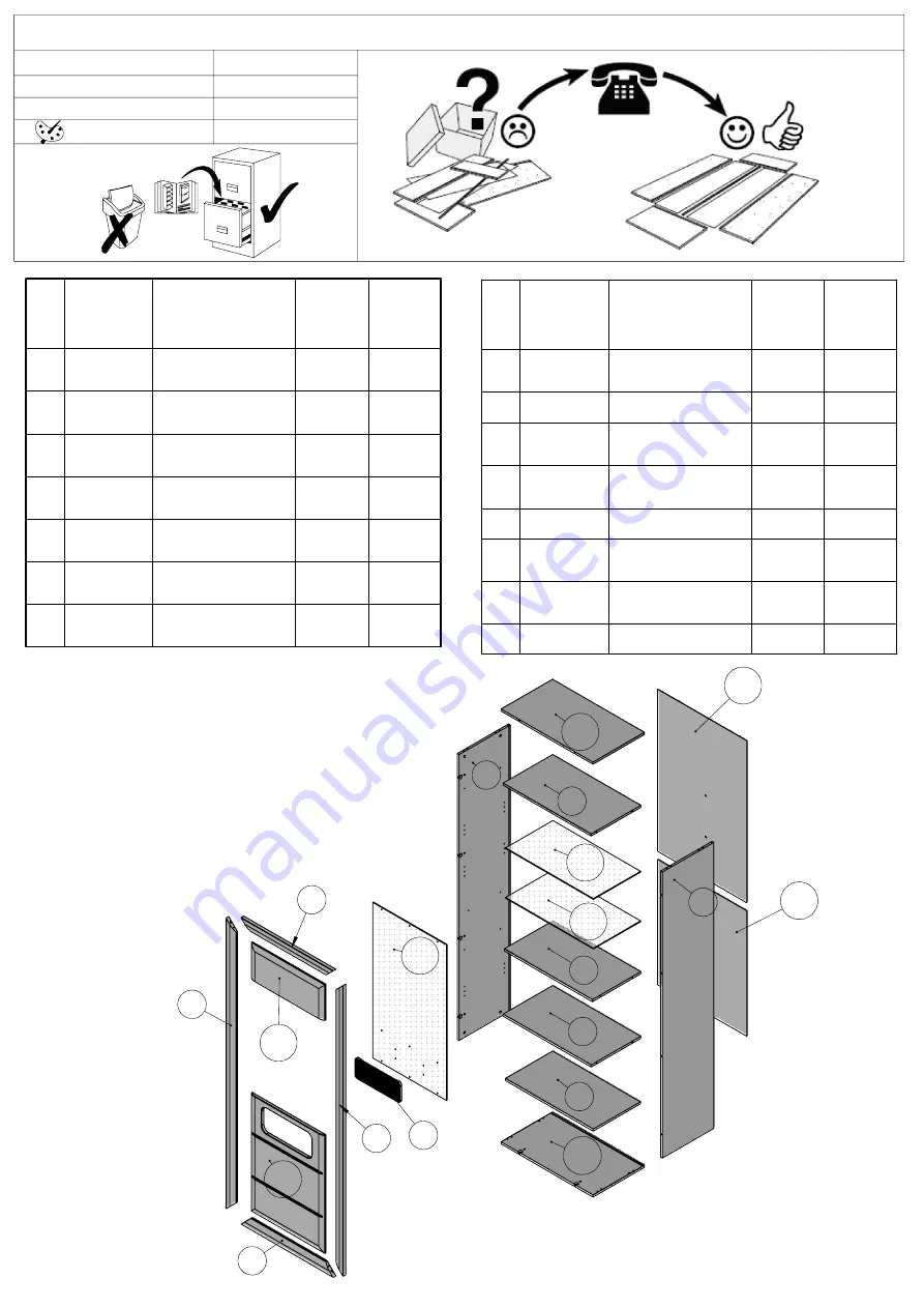 Forte TZV71LB Assembling Instruction Download Page 5