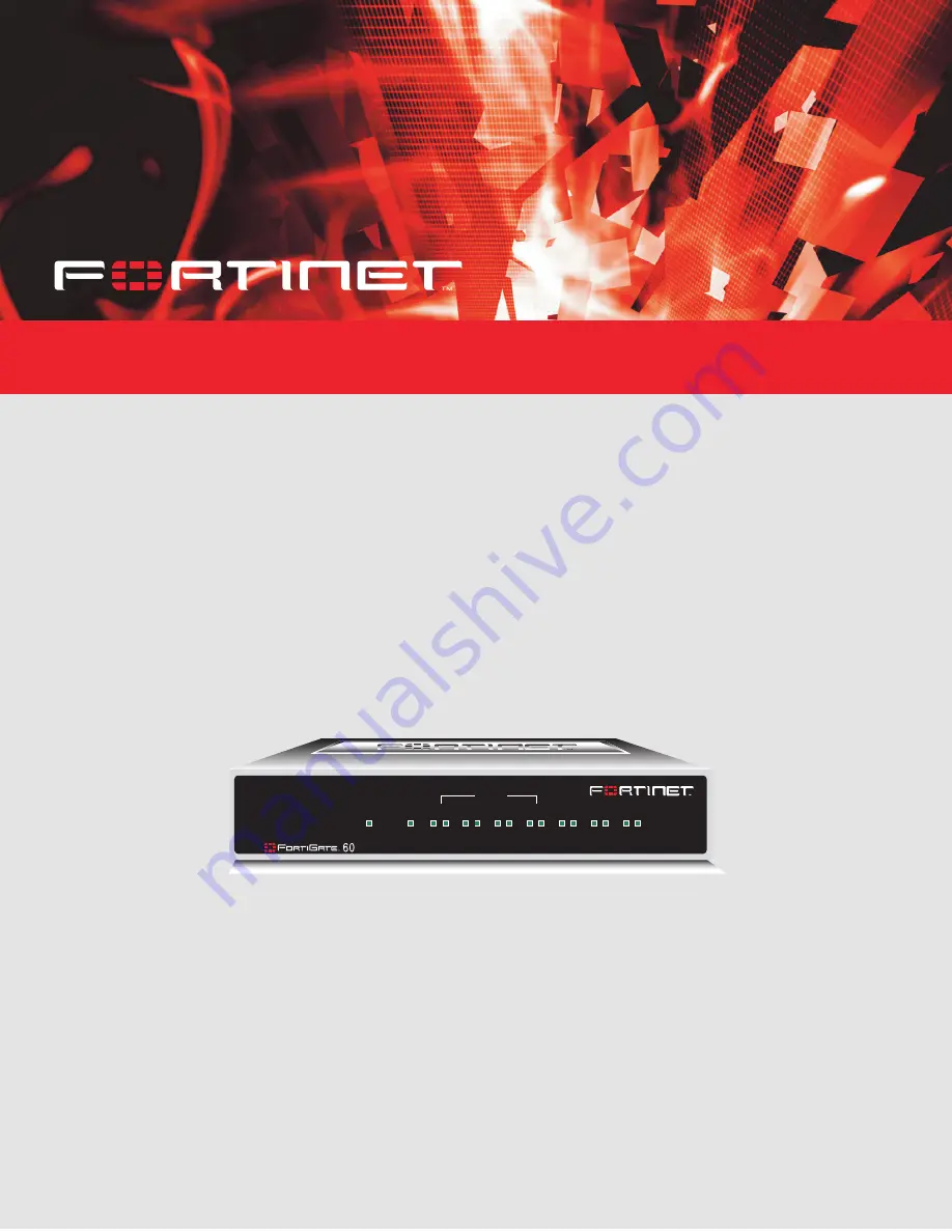 Fortinet FortiGate 60 Installation Manual Download Page 1