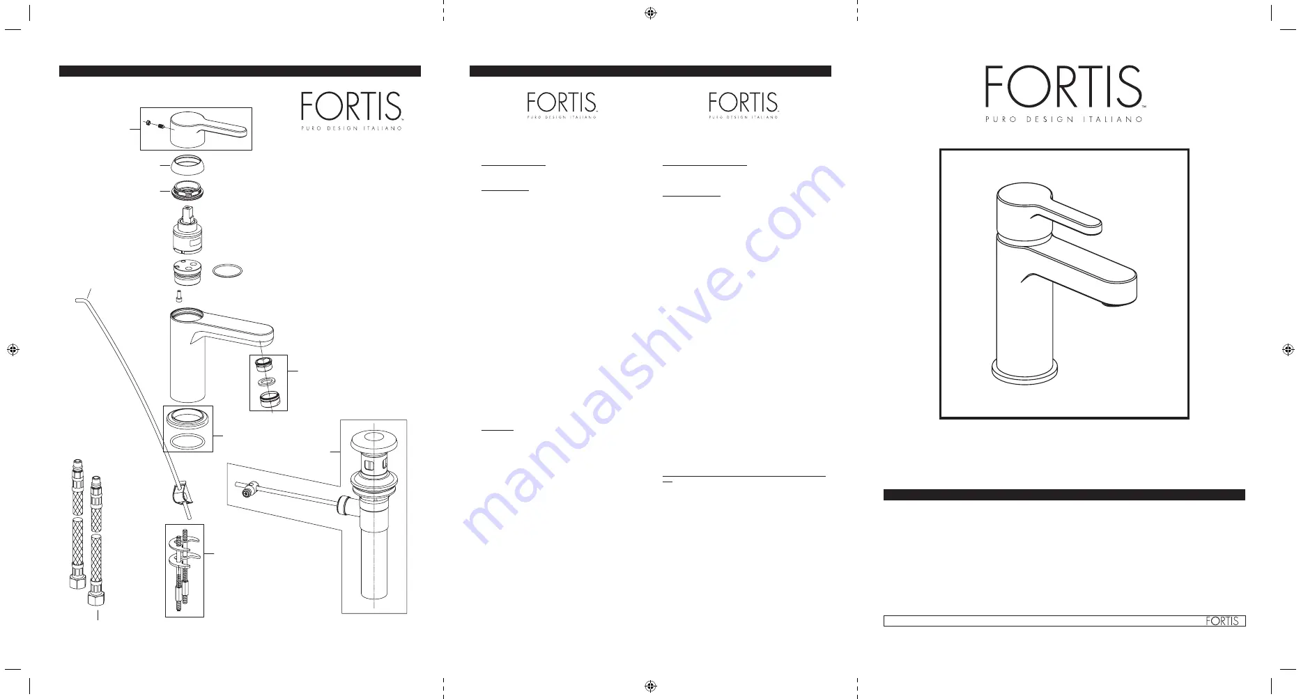 Fortis 9221100 BRERA Installation Instructions Download Page 1