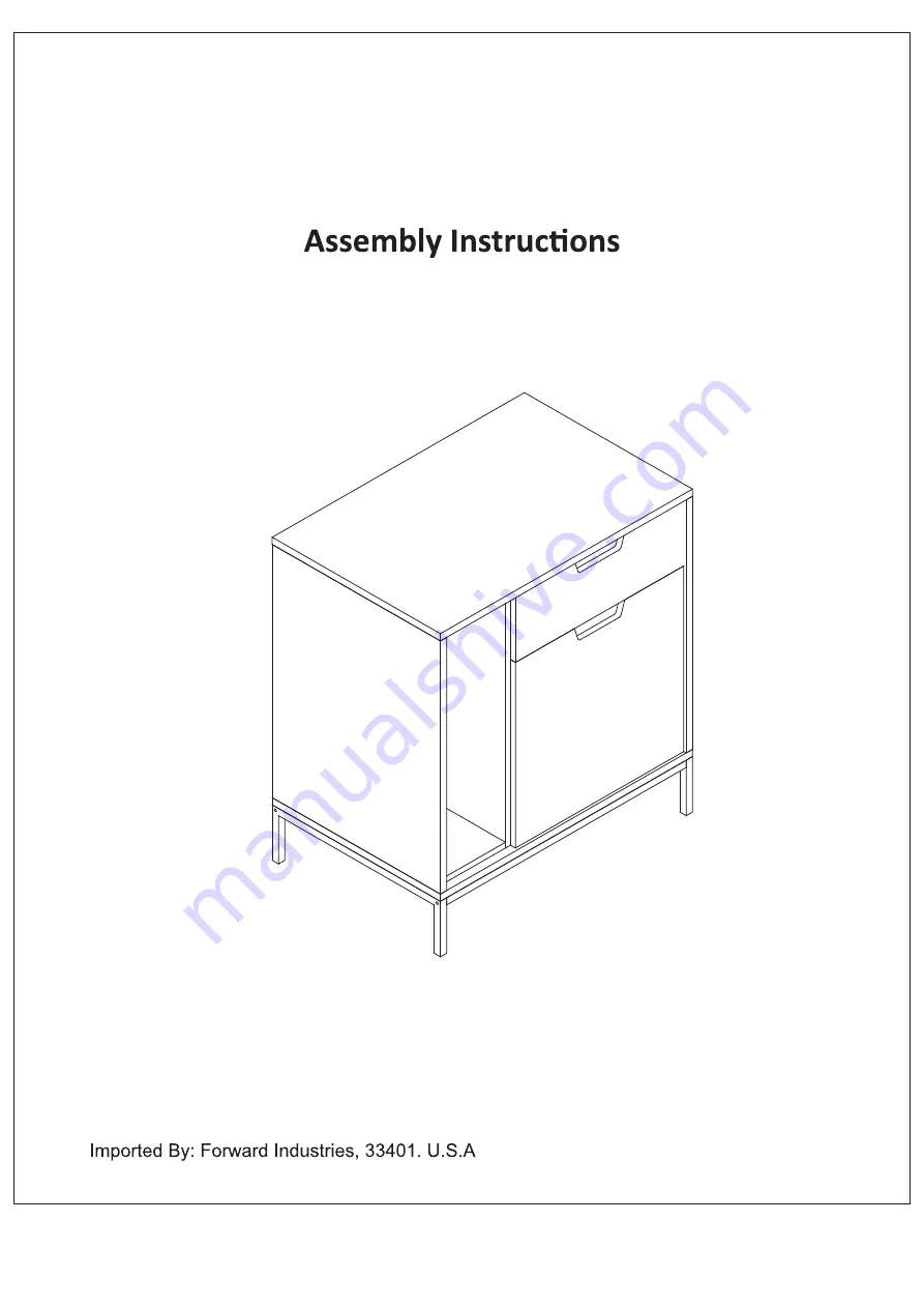 Forward Industries HM-SB001-001 Assembly Instructions Manual Download Page 1