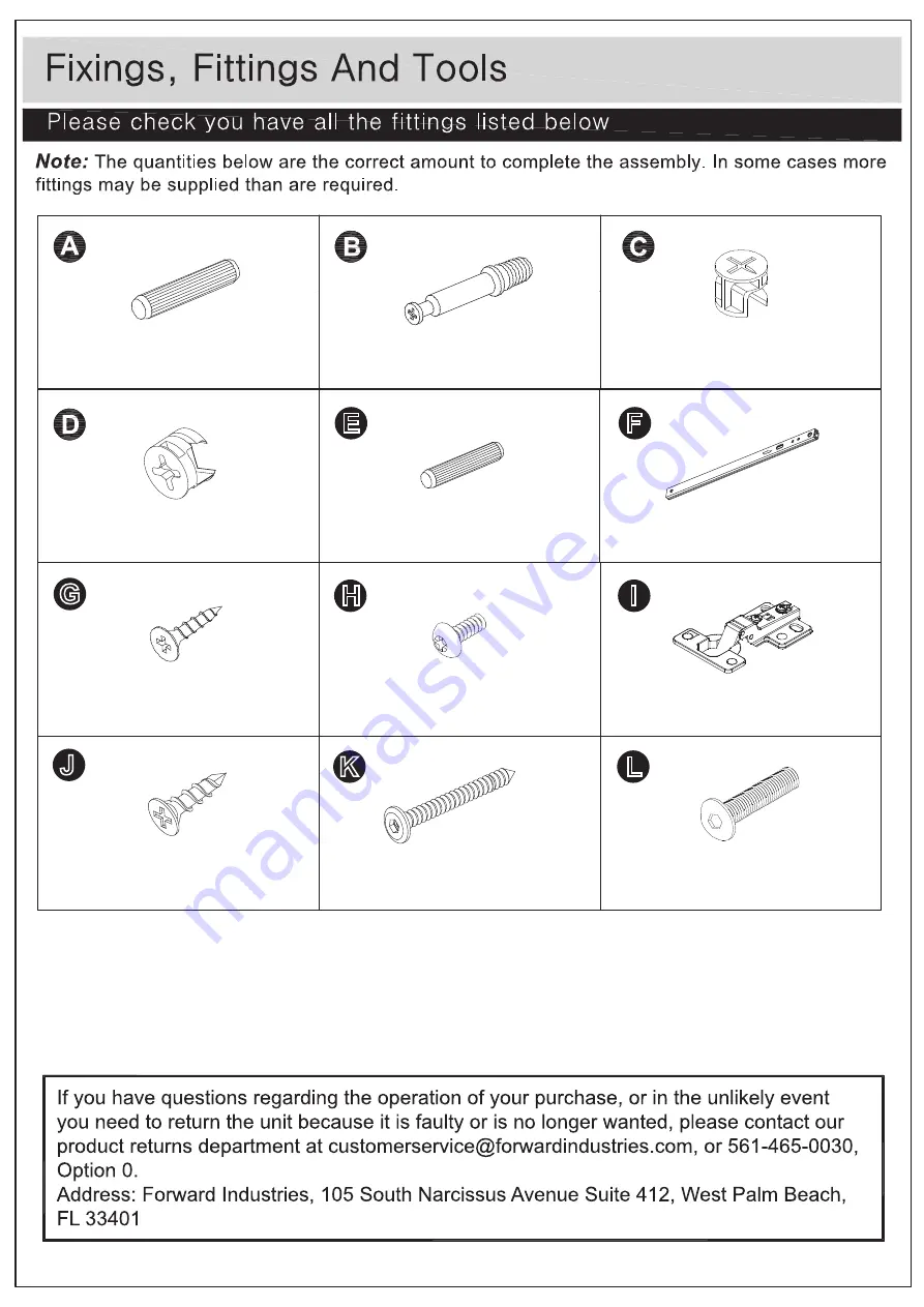 Forward Industries HM-SB001-001 Assembly Instructions Manual Download Page 6