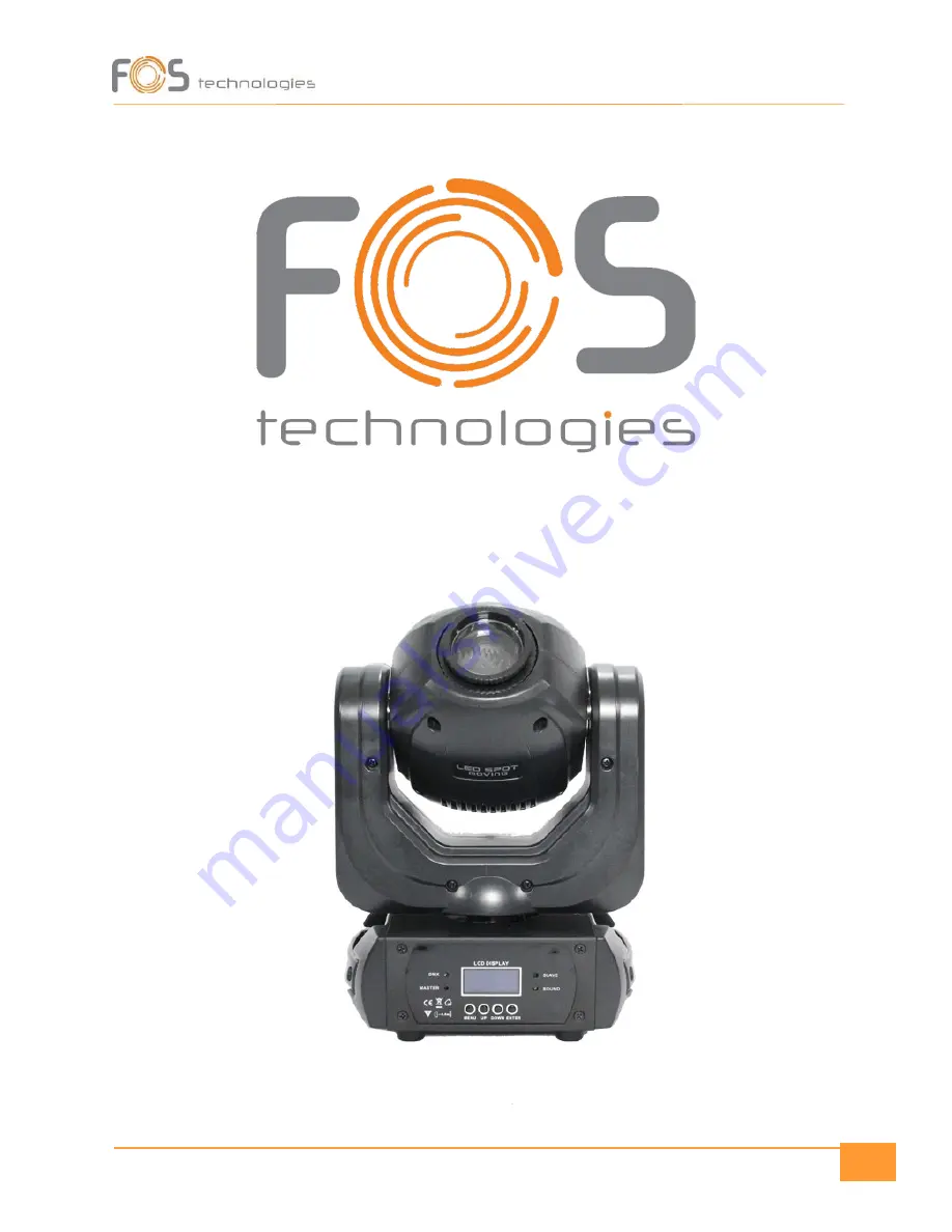 FOS Technologies FOS Spot 40W Manual Download Page 1