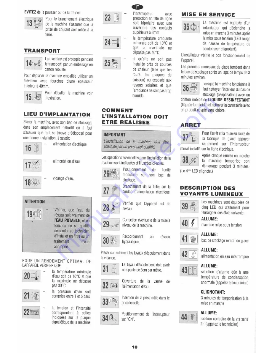 Foster FMIF 220 Operating Instructions Manual Download Page 10