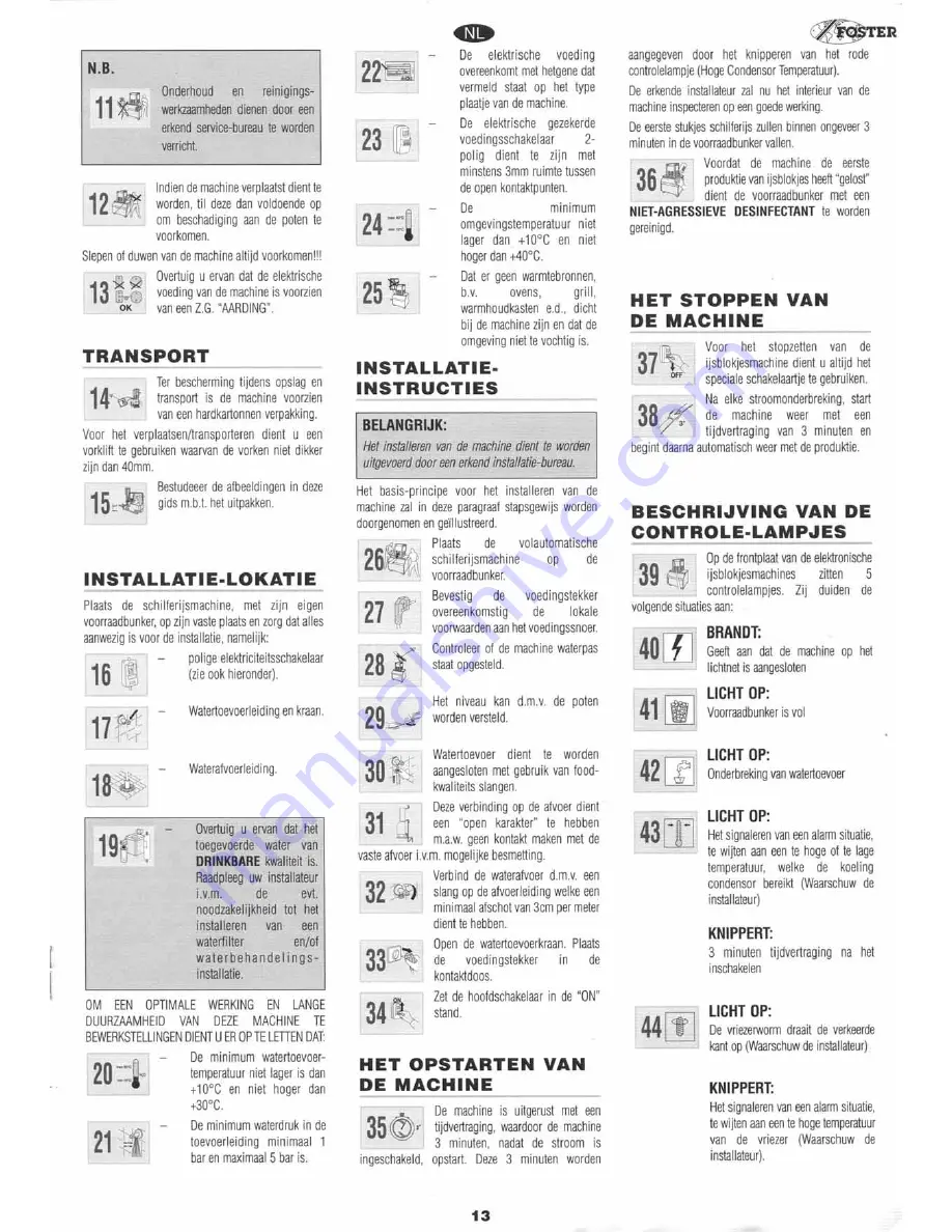 Foster FMIF 220 Operating Instructions Manual Download Page 13