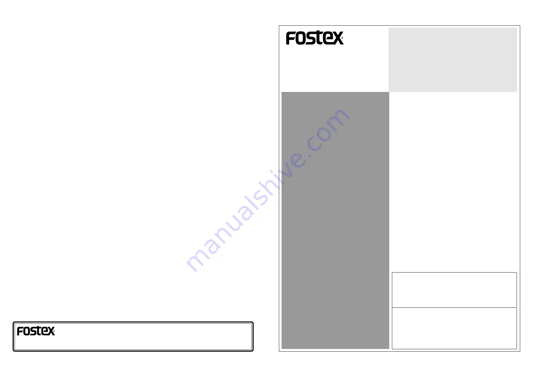 Fostex 8350 Owner'S Manual Download Page 1