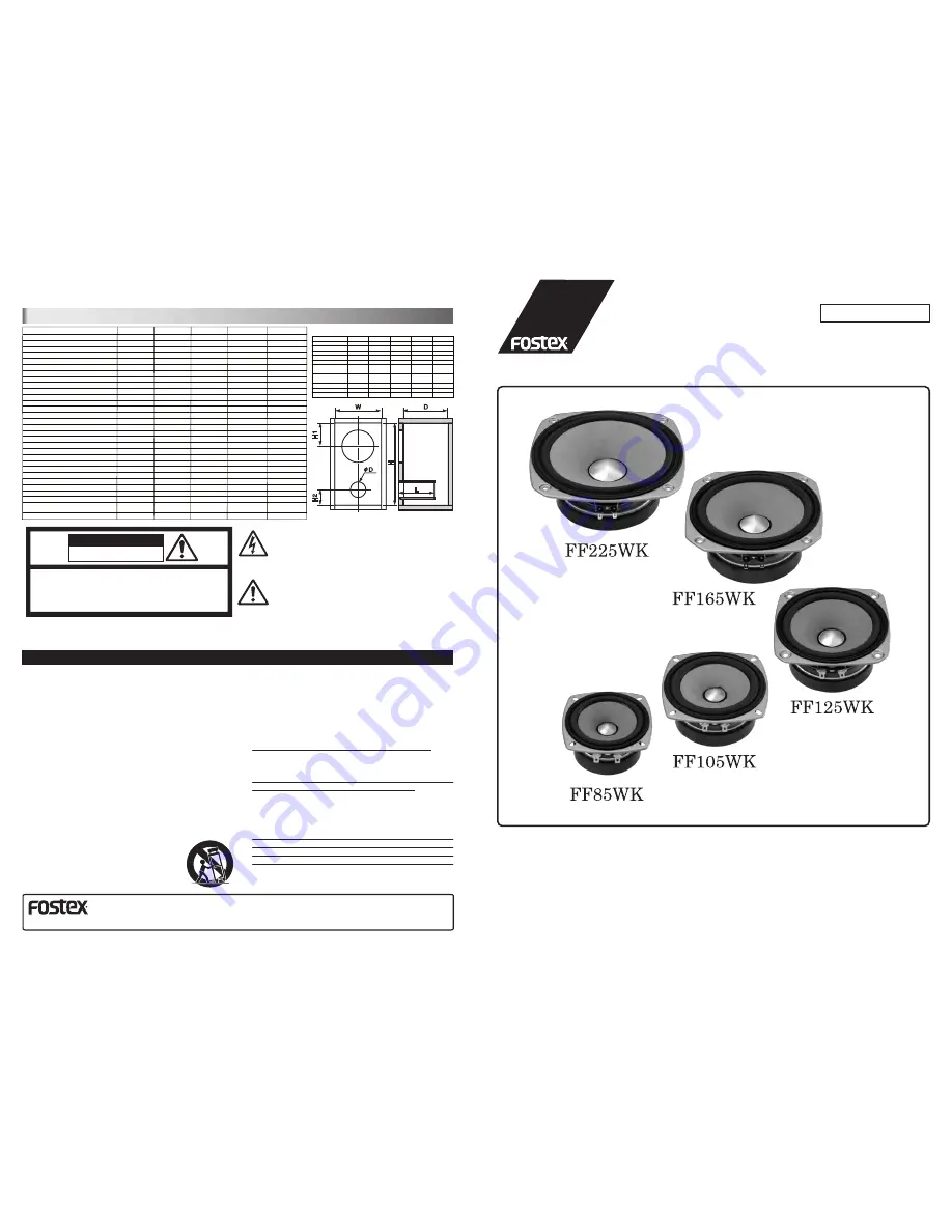 Fostex FF225WK Owner'S Manual Download Page 1