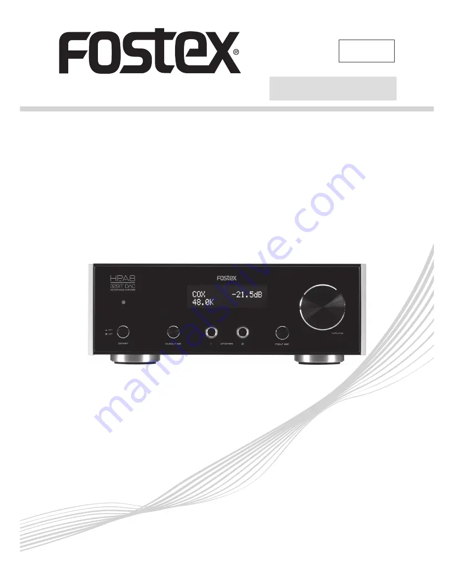 Fostex HP-A8C Скачать руководство пользователя страница 1