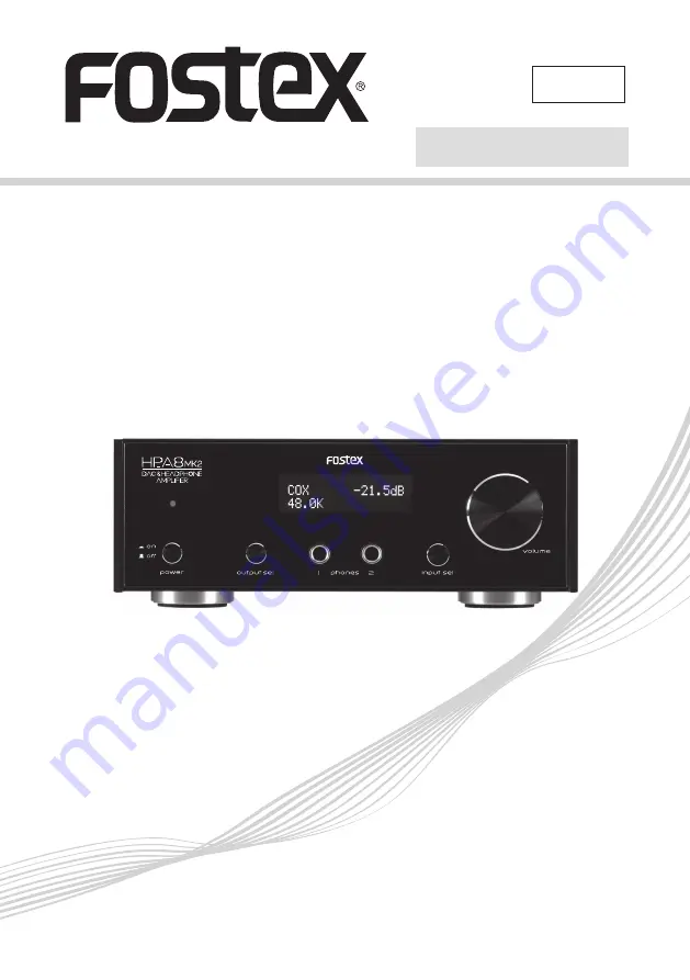 Fostex HP-A8MK2 Owner'S Manual Download Page 1