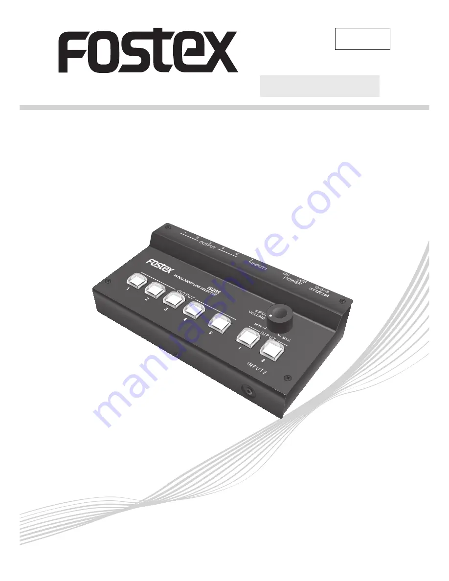 Fostex IS205 Owner'S Manual Download Page 1