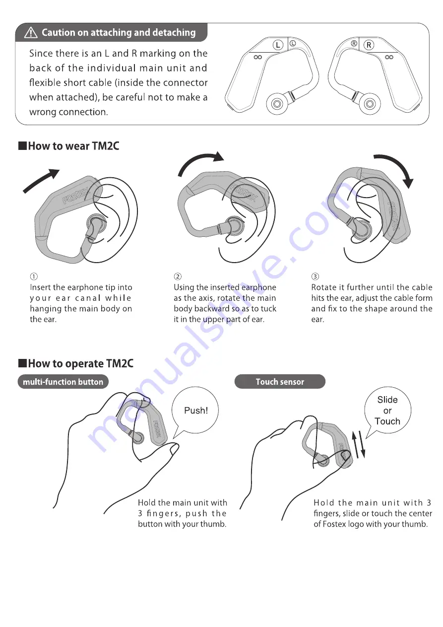 Fostex TM2C Скачать руководство пользователя страница 2