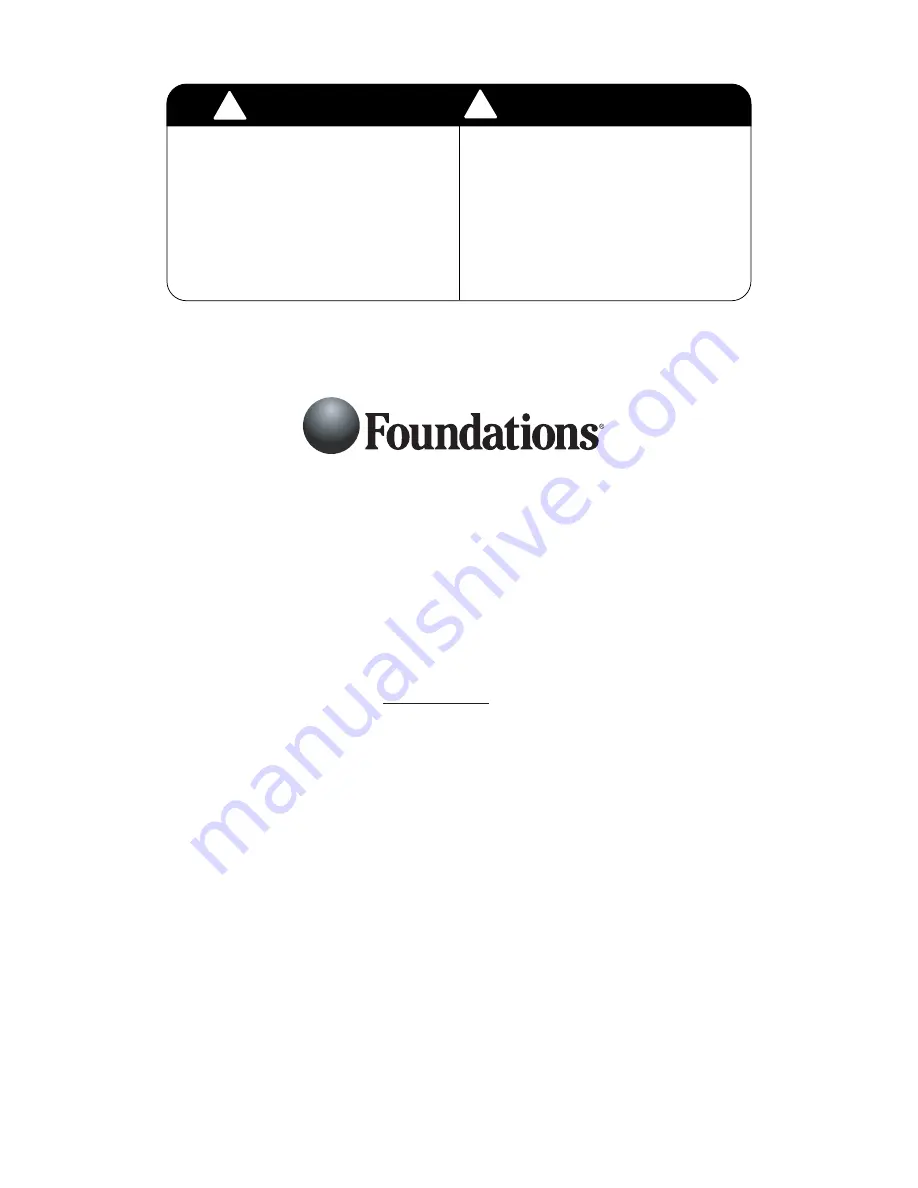 Foundations SERENITY 2532040 Manual Download Page 11