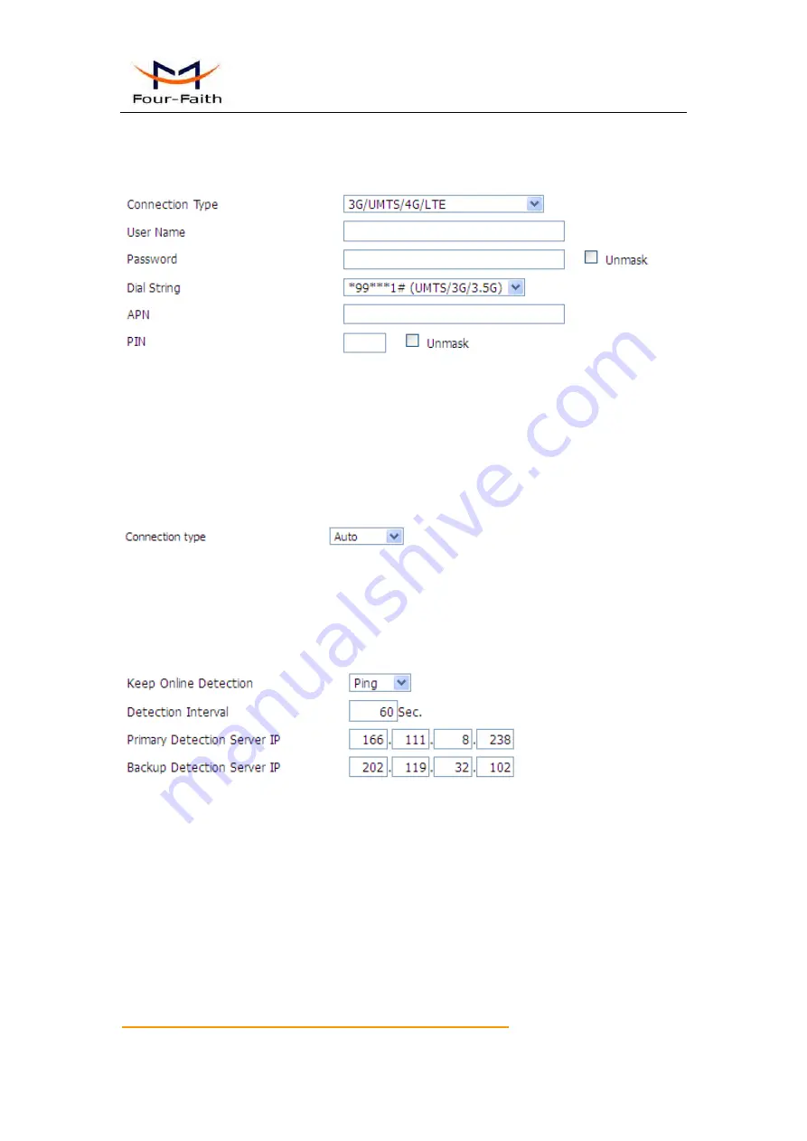 Four-Faith F3 36 Series User Manual Download Page 22