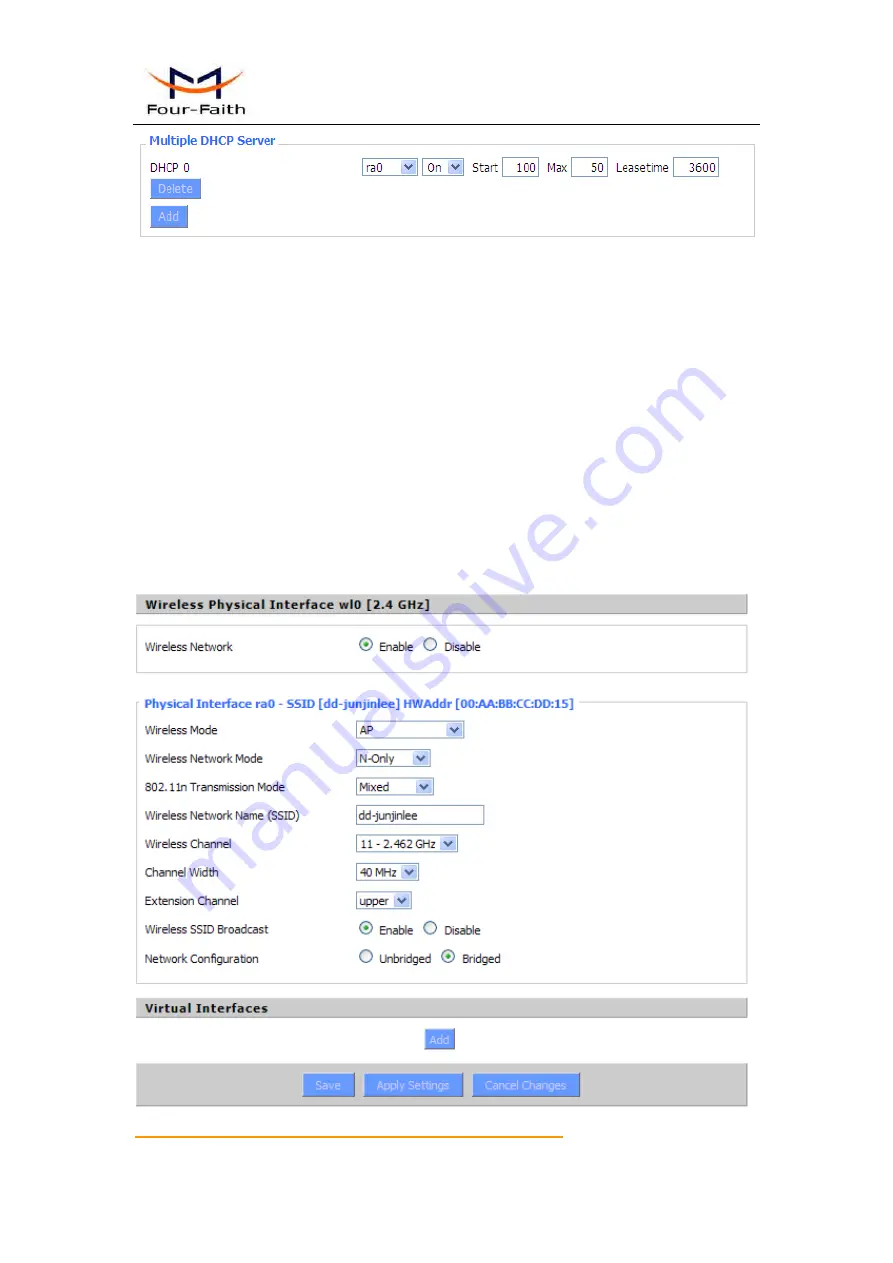 Four-Faith F3 36 Series User Manual Download Page 33