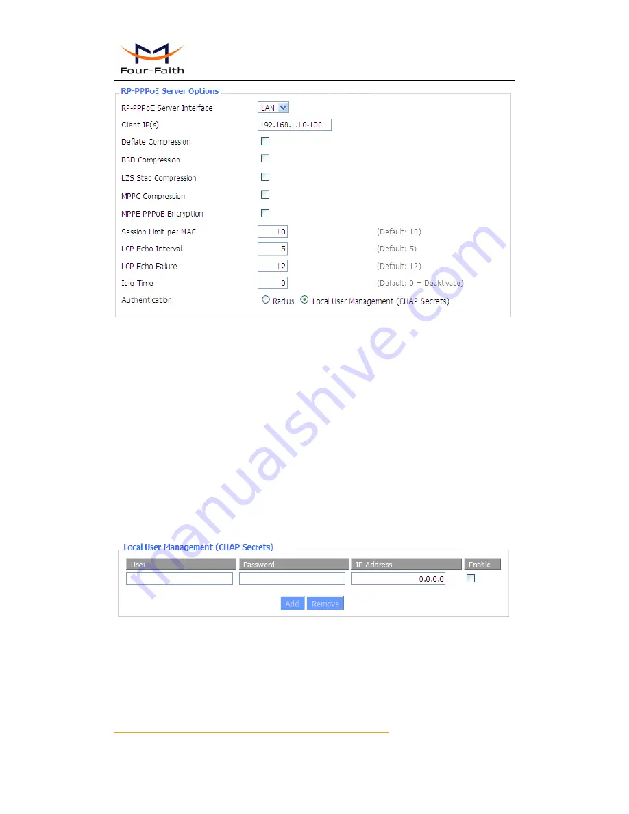 Four-Faith F3134S User Manual Download Page 48