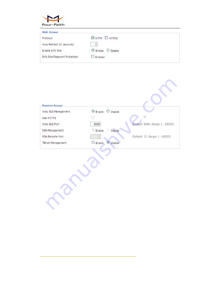 Four-Faith F3X36 User Manual Download Page 66