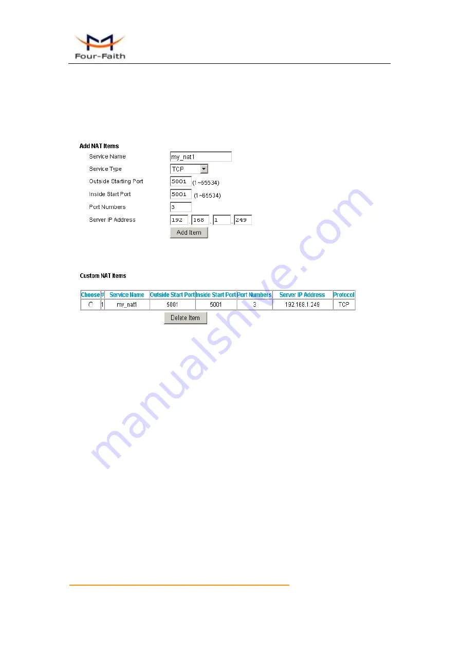 Four-Faith F8 23 Series User Manual Download Page 20