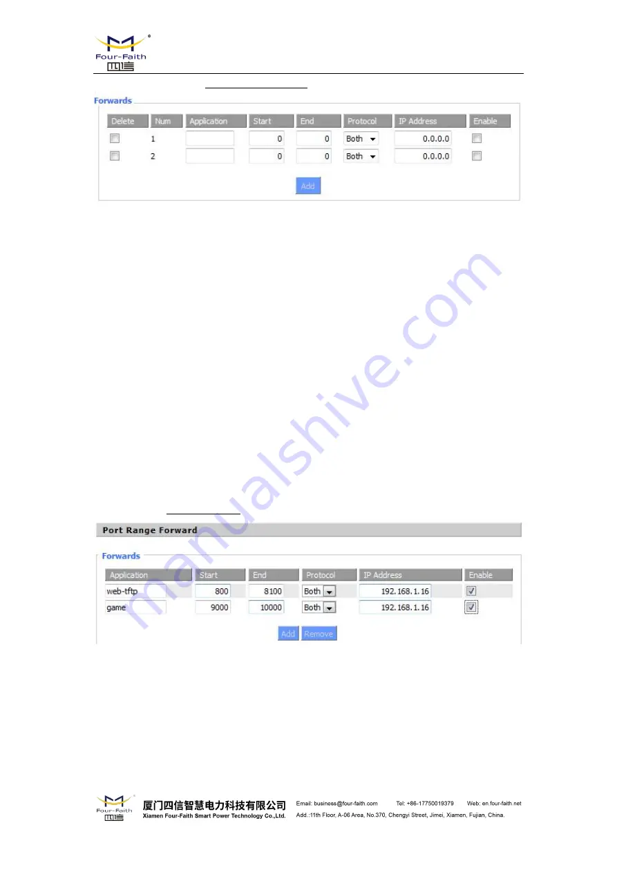 Four-Faith F8 26 Series User Manual Download Page 59